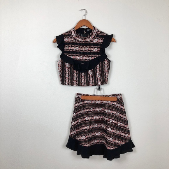 For Love & Lemons Persephone Set in Black - Picture 7 of 8